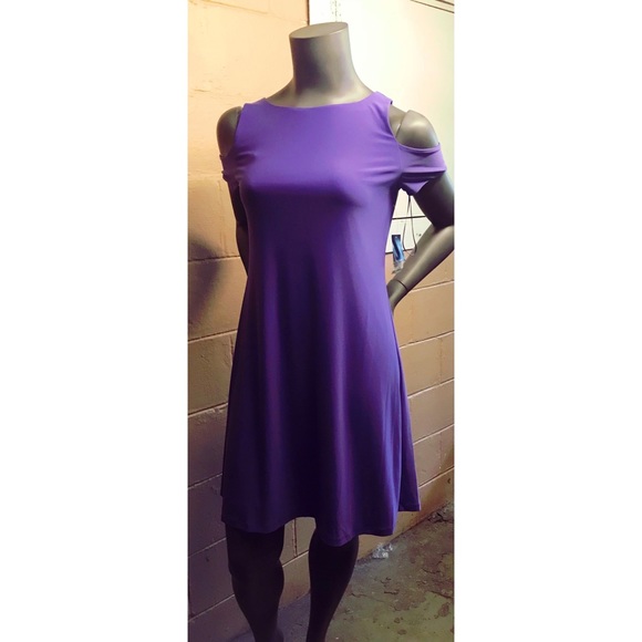 Nine West Dresses & Skirts - Nine West Purple Cold Shoulder Dress